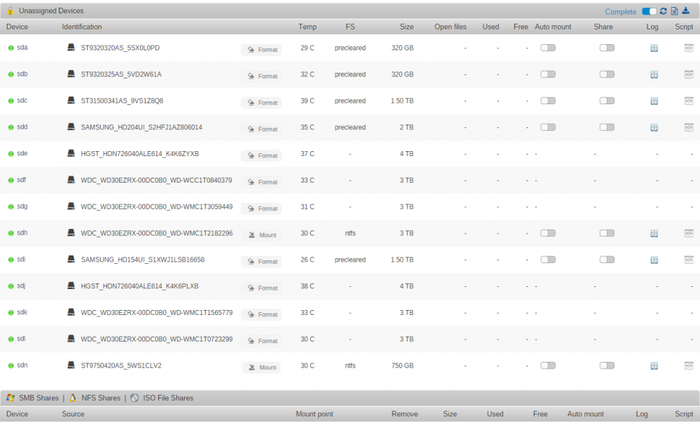 preclear 26 (main - unassigned drives after start).PNG