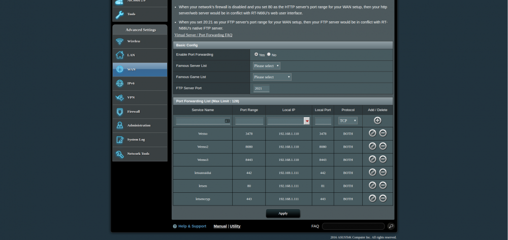 ASUS Wireless Router RT N66U   Virtual Server   Port Forwarding.png