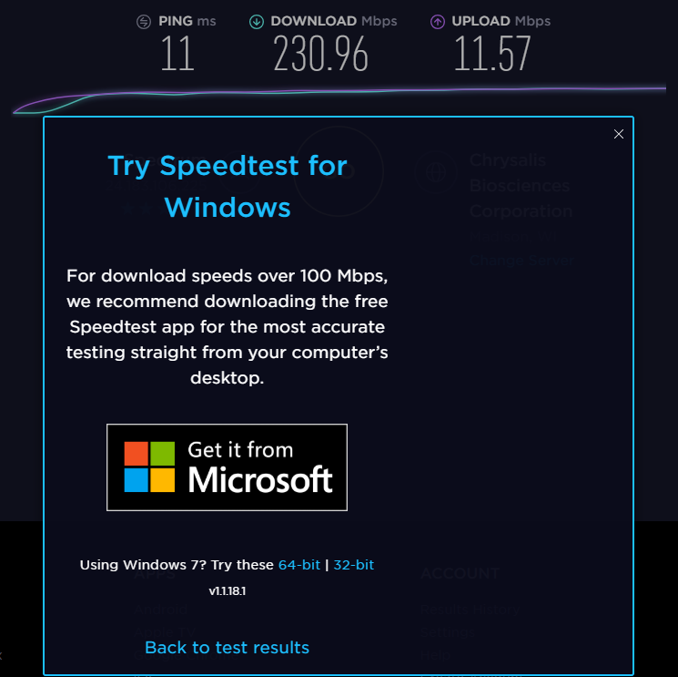 Chrome Results