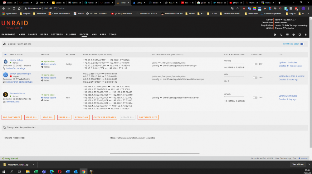 docker container start.PNG