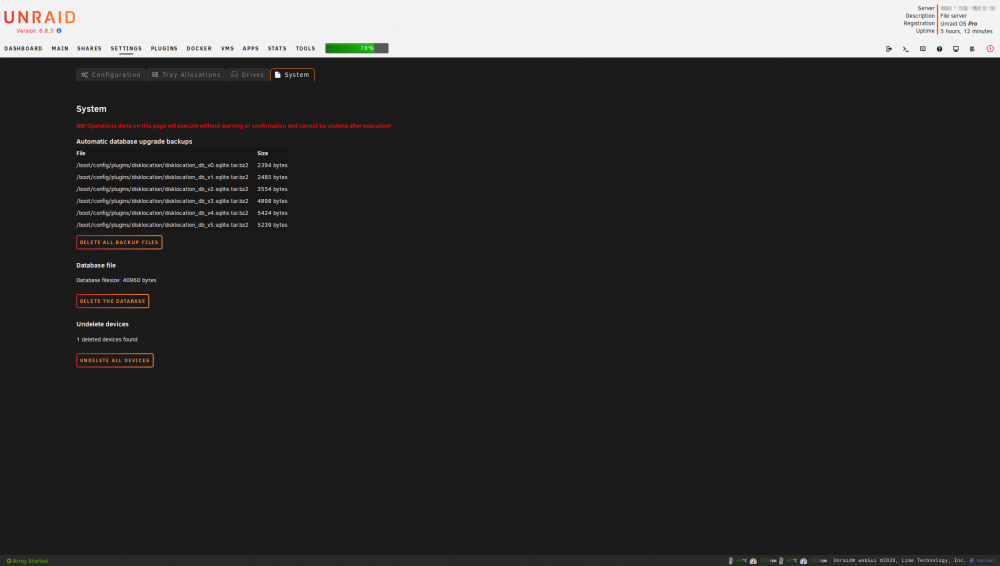 Settings: System