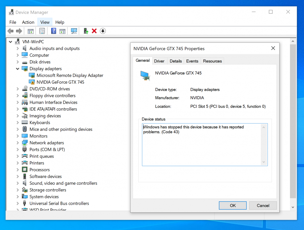 2-Video Card Error - Code 43.PNG