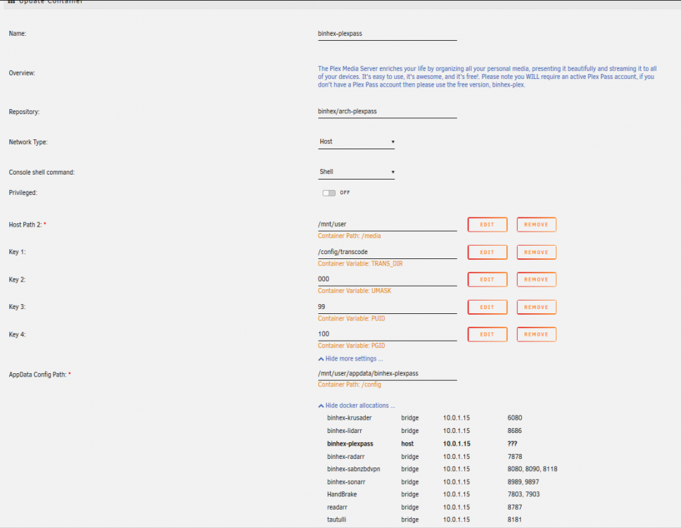 Plex Docker settings.PNG