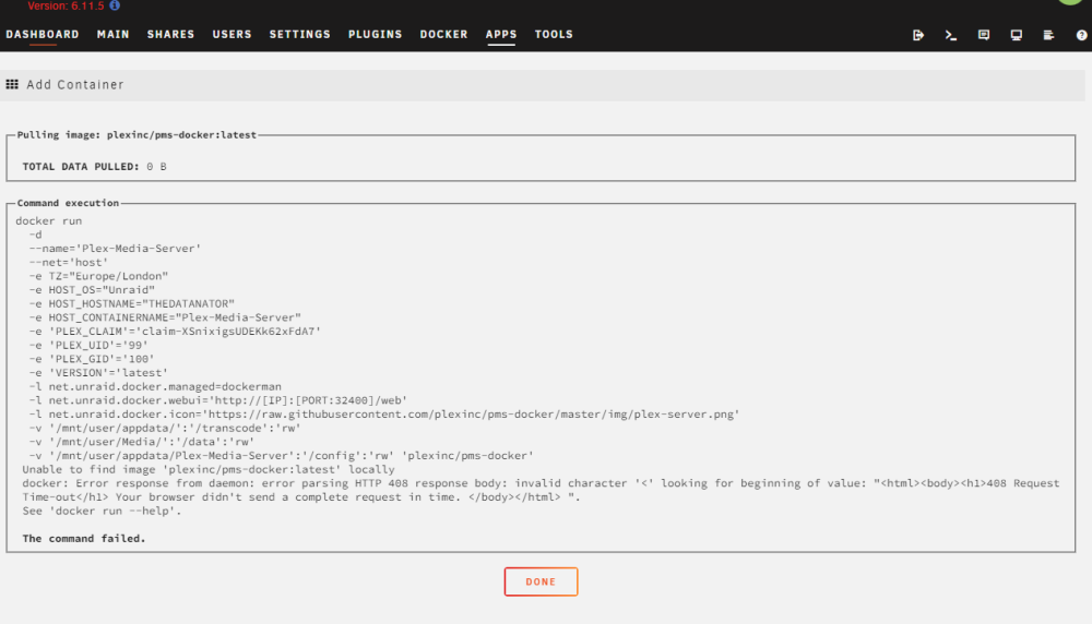 1346136400_FailedPlexDockerInstall.thumb.png.2f626cec4662a52ce99a2245ce5fea7d.png