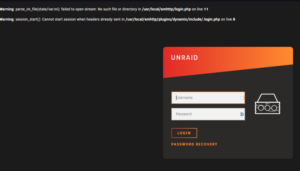 UnRAID - 1 - Logon.PNG