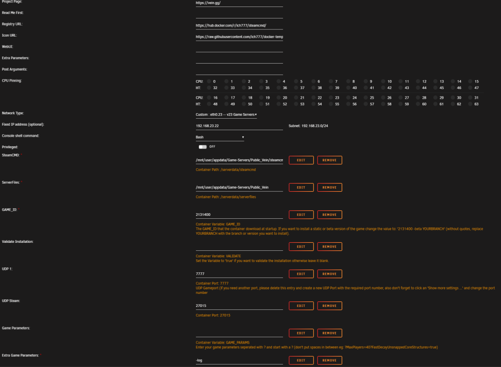 unraid-vein-settings.png