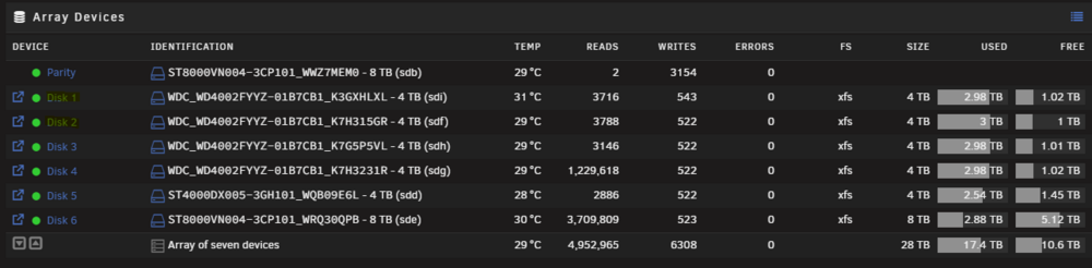Array Devices screenshot